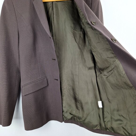 J Crew Womens Brown Jacket Blazer Size 6. 100% Wool Made in Japan Lined Vintage - Picture 10 of 12